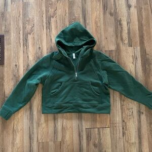 The Gym People Green cropped zip hoodie Large